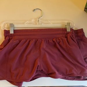 Lululemon Maroon Red Hotty Hot 2.5” Low-rise Shorts